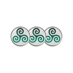 Green Triskele Golf Ball Marker