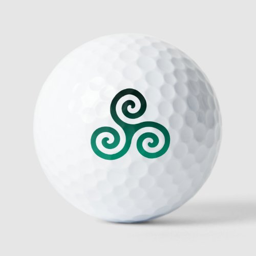Green Triskele  Golf Balls