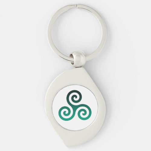 Green Triskele Keychain