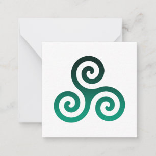 Green Triskele Note Card