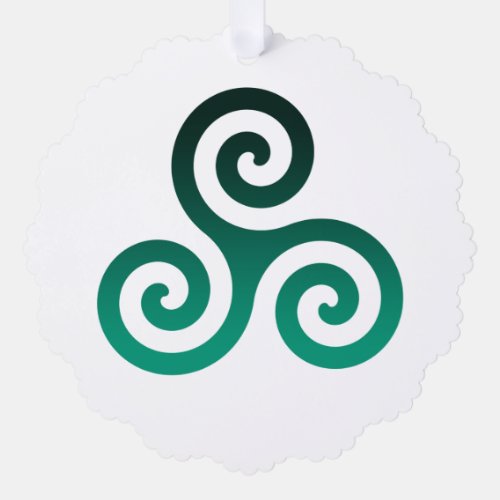 Green Triskele  Ornament Card
