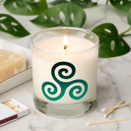 Green Triskele  Scented Candle