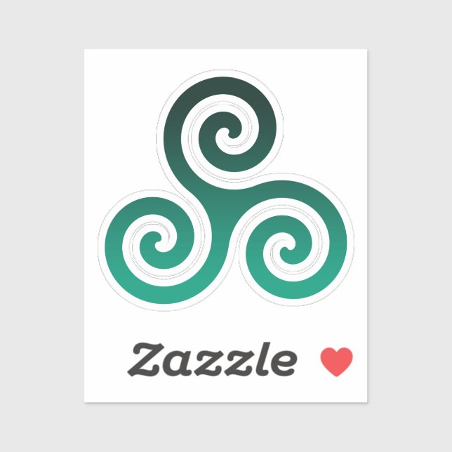 Green Triskele Sticker (Sheet)