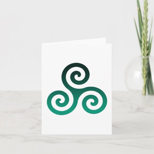Green Triskele symbol Note Card