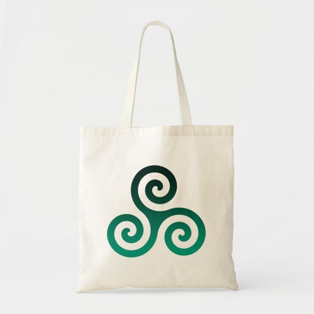 Green Triskele Tote Bag (Front)