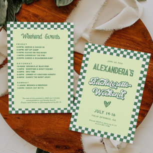 Green Tropical Bachelorette Weekend Party Invitation