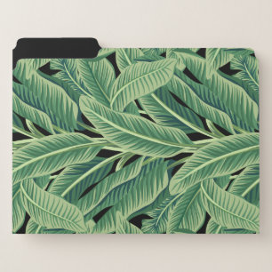 Green Tropical Banana Leaves File Folder