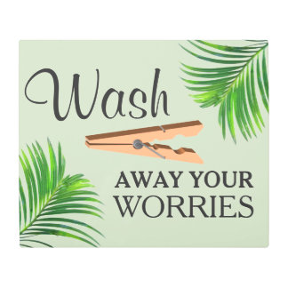 Green Tropical Funny Laundry Room Sign