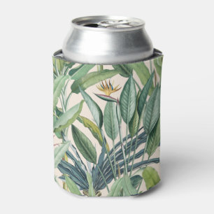 Green Tropical Jungle Banana Tree Strelitzia Can Cooler