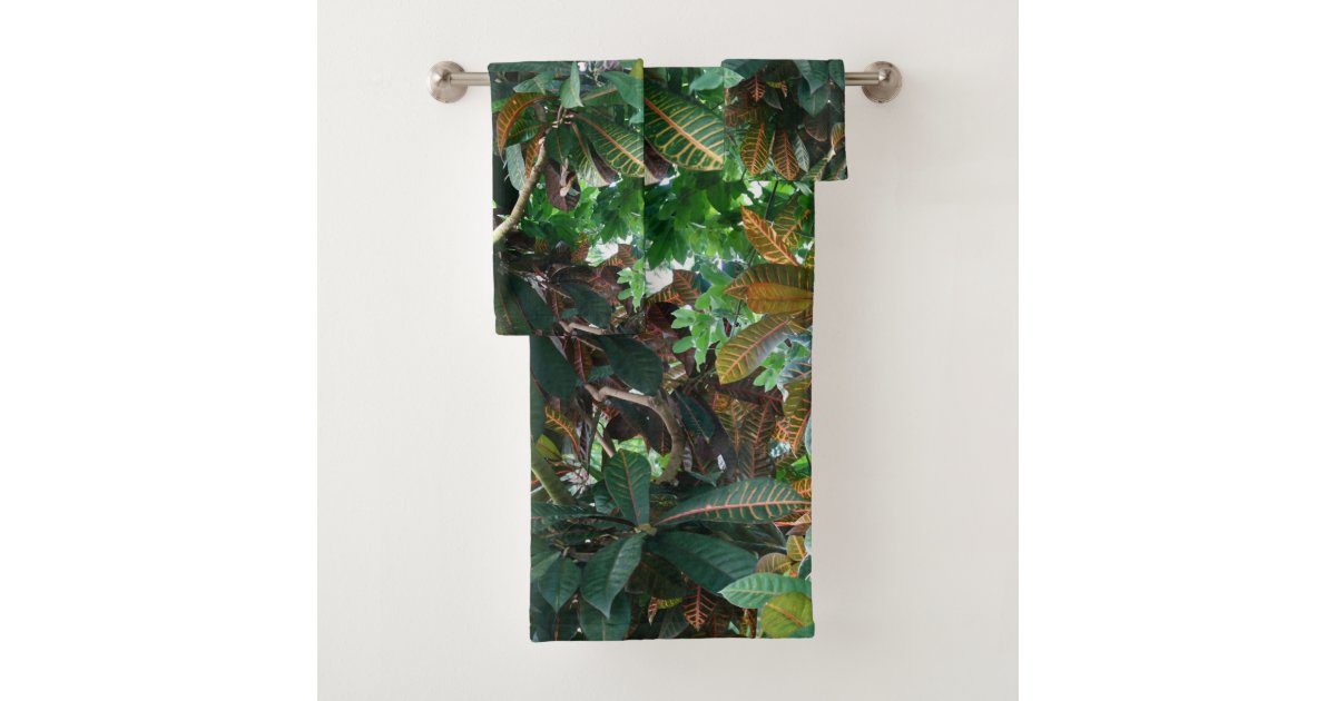 Green Tropical Jungle Bath Towel Set Zazzle