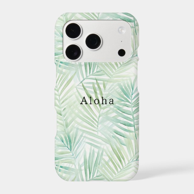 Green Tropical Leaves Aloha Case-Mate iPhone Case (Back)