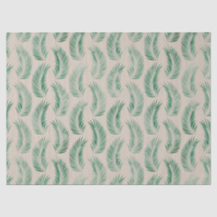 Green Tropical Leaves Decoupage Tissue Paper