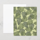 Green Tropical Leaves Pattern. (Front/Back)