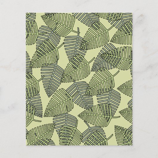 Green Tropical Leaves Pattern. (Front)