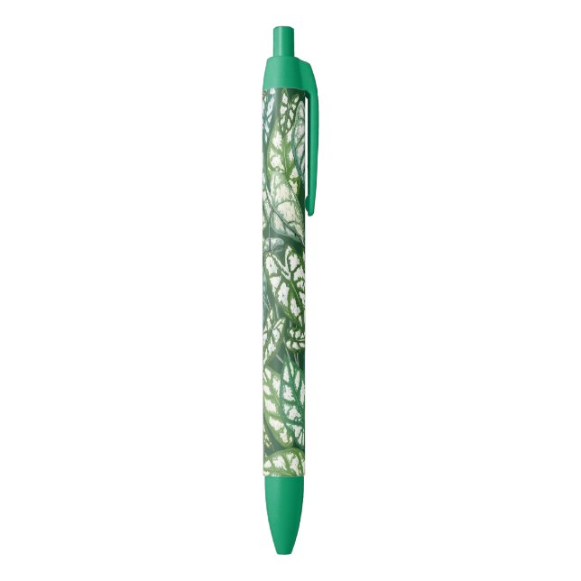 Green Tropical Leaves Pattern Pen (Bottom (Vertical))