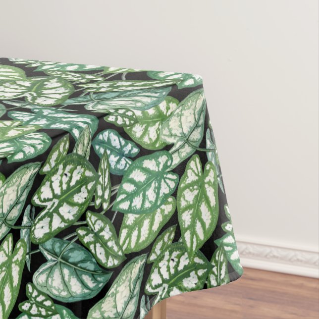 Green Tropical Leaves Pattern  Tablecloth (In Situ)
