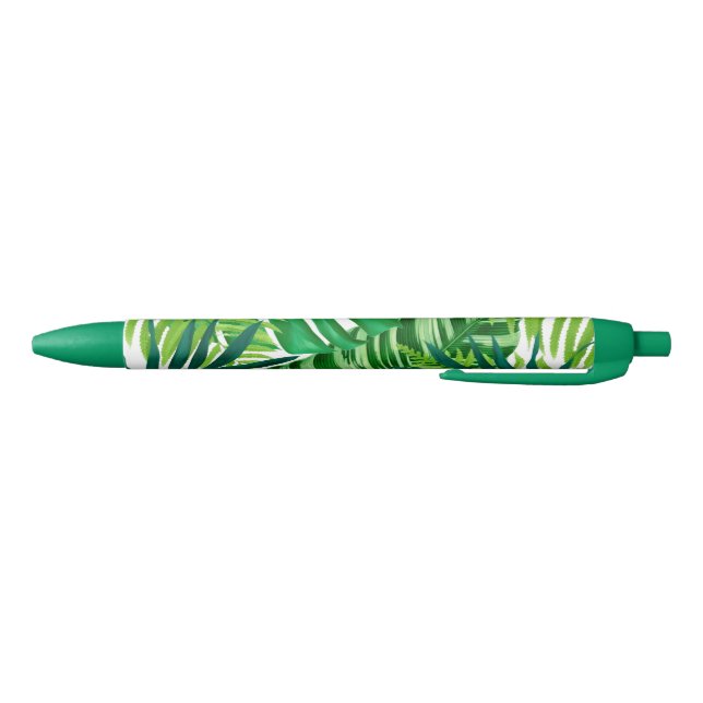 Green Tropical Leaves  Pen (Bottom)