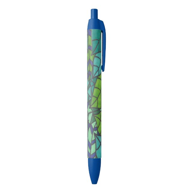 Green Tropical Leaves Pen (Bottom (Vertical))