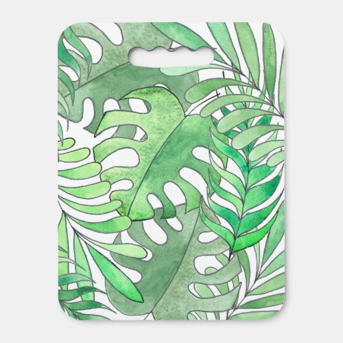 Green Tropical Leaves  Seat Cushion