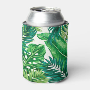 Green Tropical Palm Banana Monstera Leaves Can Cooler
