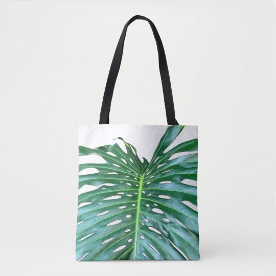 palm leaf tote bag