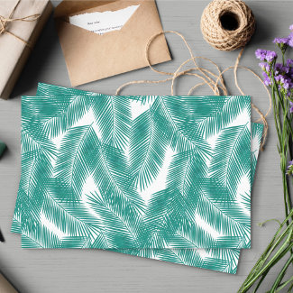 Green Tropical Palm Leaves Pattern