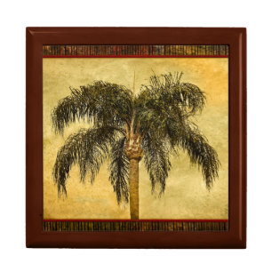 Green Tropical Palm Tree Hawaiian Vintage Palms Gift Box