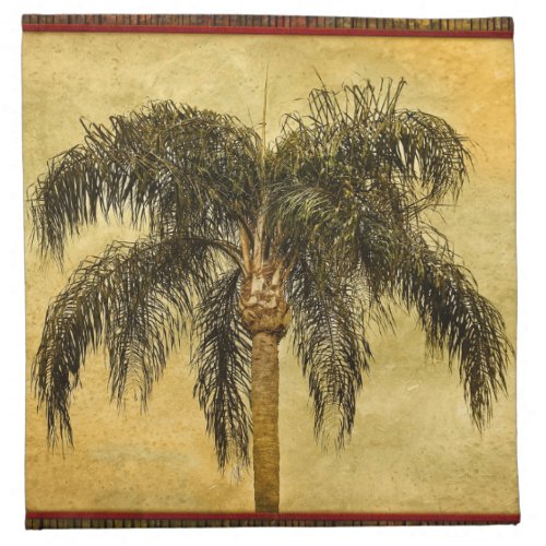Green Tropical Palm Tree Hawaiian Vintage Palms Napkin
