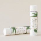 Green Tropical Palm Tree Leaf Thank You Lip Balm