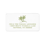 Green Tropical Twin Palm Trees Rsvp Address Labels at Zazzle