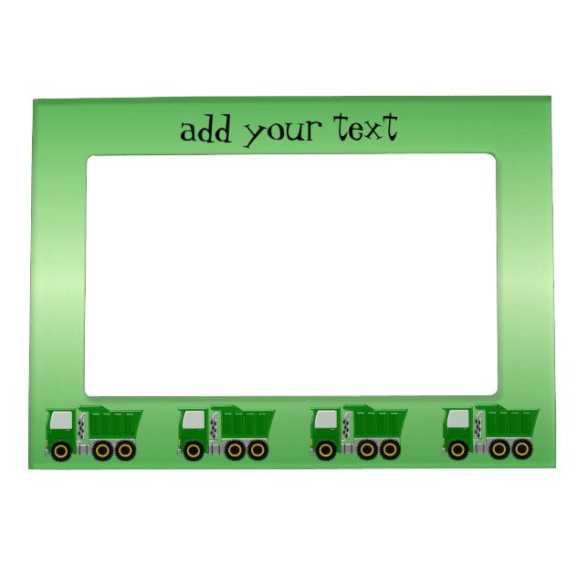 Green Truck Magnetic Photo Frame (Front)