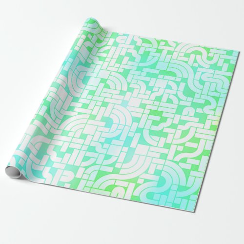 Green Tube Pattern Wrapping Paper