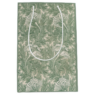 Green Tulips William Morris Gift Bag