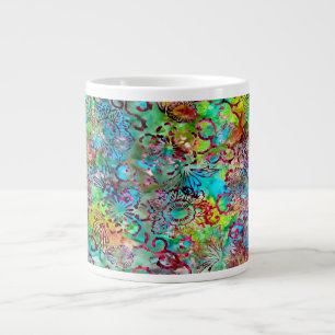 Green Turquoise Bali Batik Print Specialty Mug