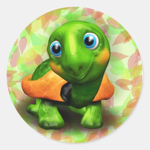 Green Turtle Baby 3D Sticker
