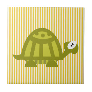 Green Turtle Ceramic Tile