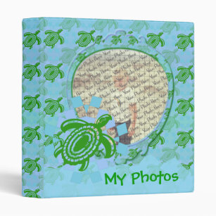 Green Turtle Customizable 1" Photo Binder