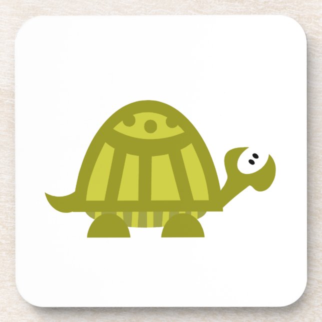 Green Turtle Drink Coaster (Front)