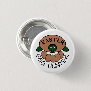 Green Turtle Egg, Easter Egg Hunter Button