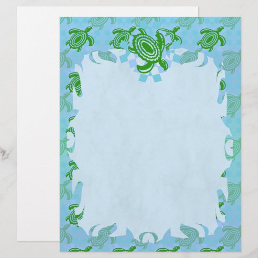 Green Turtle Flame Letterhead (Front/Back)