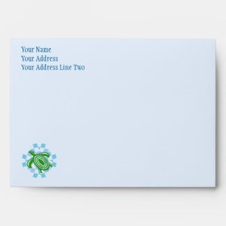 Green Turtle Greeting Card Envelope