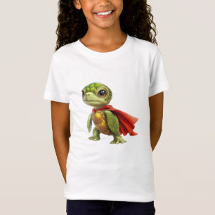 Green Turtle Hero with Red Cape T-Shirt
