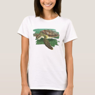 Green Turtle in Habitat T-shirt
