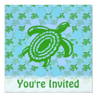 Green Turtle Invitations