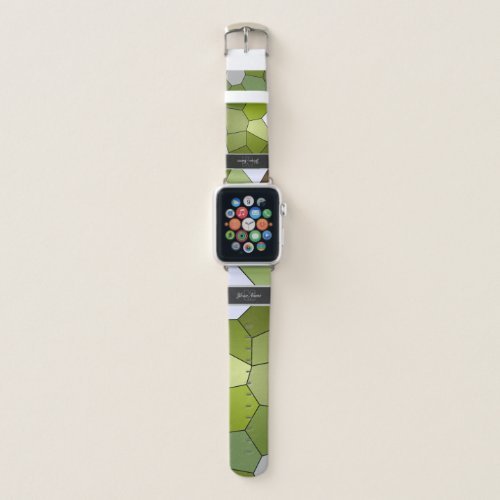 Green turtle mosaic tiles personal Monogram Apple Watch Band