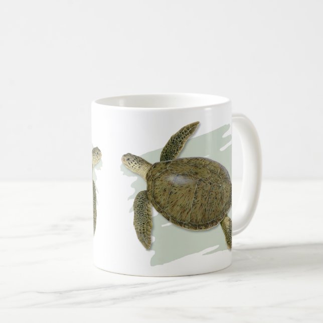 Green Turtle Mug (Front Right)