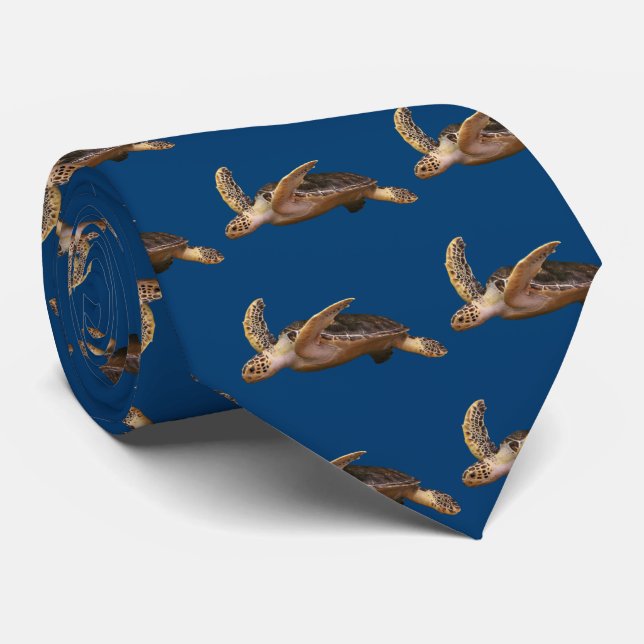 Green turtle neck tie (Rolled)
