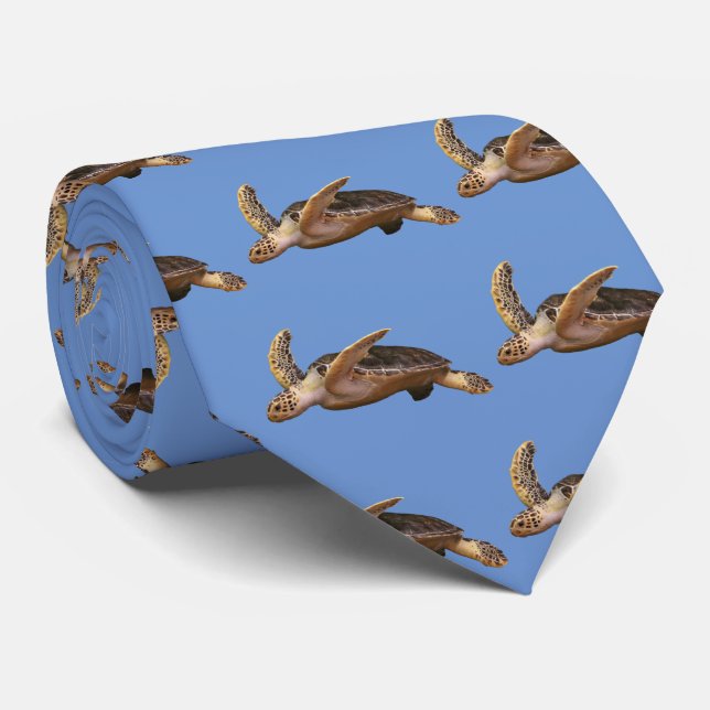 Green turtle neck tie (Rolled)