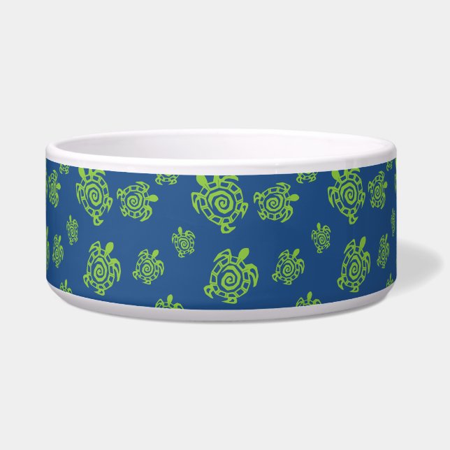 Green Turtle Pattern Bowl (Left)