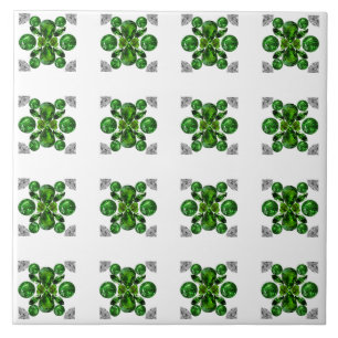 Green Turtle Pattern Ceramic Tile